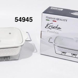 KRISKA PYREX C/TAPA CRISTAL+BASE RECTANGULAR 14"