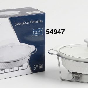 KRISKA PYREX C/TAPA CRISTAL+BASE OVALADO 10.5"