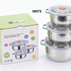 SET FUENTE ACERO INOXIDABLE C/TAPA 3/1 14/16/18CM