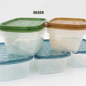 SET ENVASES PLASTICOS RECTANGULAR C/TAPA 27X17X8CM 3/1
