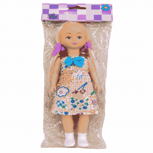 MUÑECA 11" C/VESTIDO EN FUNDA