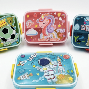 ENVASE PLASTICO C/DIVISION C/DISEÑO 21X15X6.5CM