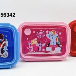 ENVASE PLASTICO C/DISEÑO P/NIÑOS 17.5X12.5X6.5CM