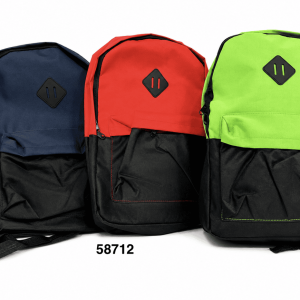 MOCHILA DOBLE COLOR 40X28X12CM