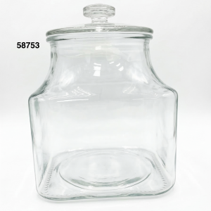 FRASCO C/TAPA CRISTAL 2400ML 15.5X15.5X20CM