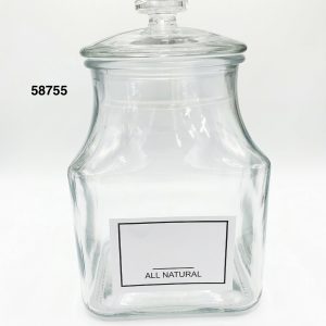 FRASCO C/TAPA CRISTAL 1200ML 11.5X11.5X18.8CM