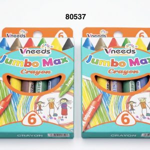 VNEEDS SET CRAYON JUMBO 1.2X11CM 6/1