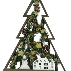 CUADRO ARBOL ADORNO DE NAVIDAD 35X43CM