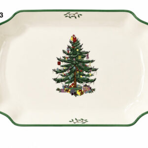 PLATO RECTANGULAR C/DISEÑO NAVIDAD 29X17.5X3.5CM