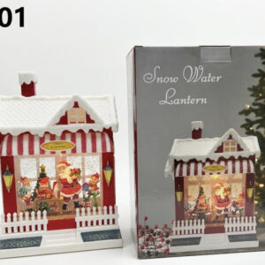 CASITA C/LUZ+MUSICA NAVIDAD 17.5X9.3X25.5CM