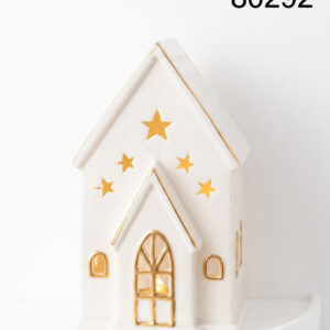 CASITA ADORNO DE NAVIDAD C/LUZ 9.2X7.2X16CMH