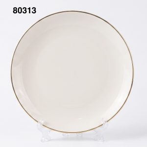 PLATO LLANO 12" ORILLA DORADA