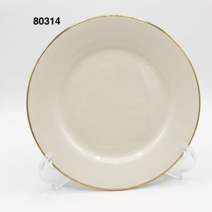 PLATO LLANO 8" ORILLA DORADA