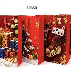 BOLSA PAPEL P/REGALO NAVIDAD 40X30X12CM