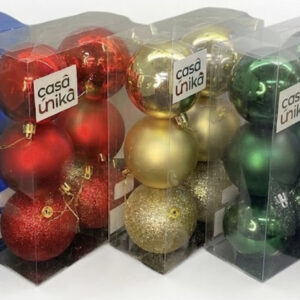 SET BOLAS NAVIDAD 6/1 8CM