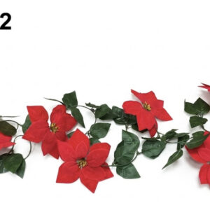 GUIRNALDA C/FLORES PASCUA ROJA 5/1 230CM
