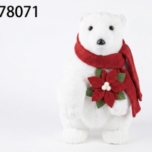 OSO BLANCO NAVIDAD 32X25X17CM