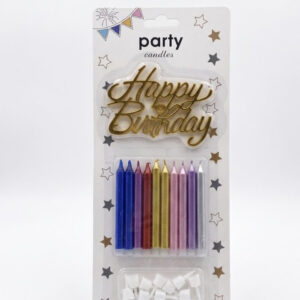 SET DE VELAS 10/1 P/FIESTA 8CM MK
