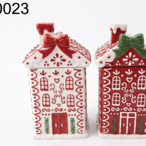 CASA C/TAPA DIS NAVIDAD 12X12X23.5CM