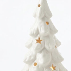 ARBOL NAVIDAD PORCELANA C/LUZ 7.5X14.5CM
