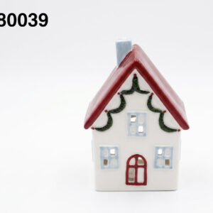CASITA NAVIDAD PORCELANA C/DIS 9.4X6.6X13.7CM