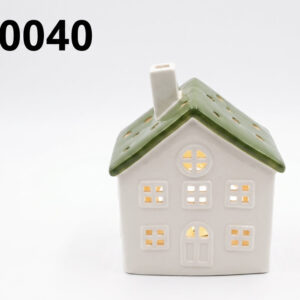 CASITA NAVIDAD PORCELANA C/LUZ 6.9X7.4X14.8CM