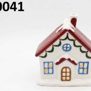 CASITA NAVIDAD PORCELANA C/DIS 14.7X8.2X16.7CM