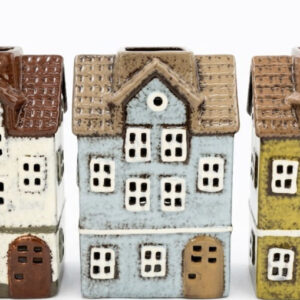 CASITA NAVIDAD PORCELANA C/DIS 12X8X18.5CM