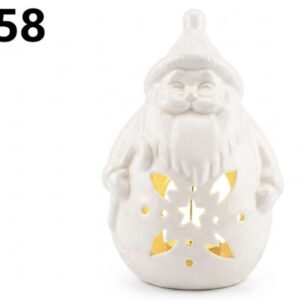 FIGURA PORCELANA NAVIDAD C/LUZ 8X13CM
