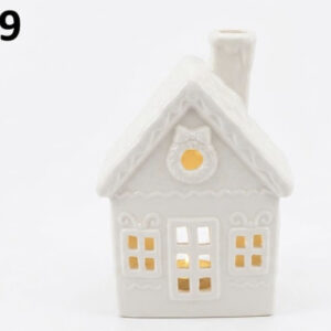 CASITA PORCELANA NAVIDAD C/LUZ 10X7X18CM