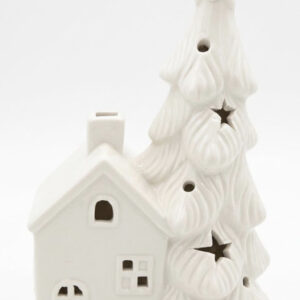 CASITA PORCELANA NAVIDAD C/LUZ 13X9.5X20CM