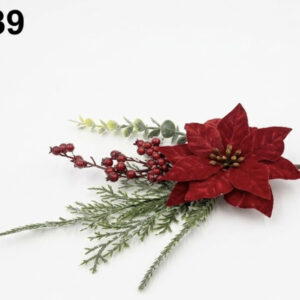 RAMO PICK ARTIFICIAL C/FLOR NAVIDAD 28CM