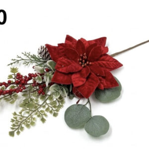 RAMO PICK ARTIFICIAL C/FLOR NAVIDAD 58CM
