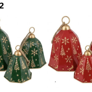 SET CAMPANA C/DISEÑO NAVIDAD 19X21/23X26/27X34CM 3/1