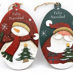 LETRERO COLGANTE NAVIDAD 40X24CM