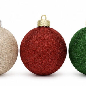 SET BOLA NAVIDAD C/BRILLO 2/1 10CM