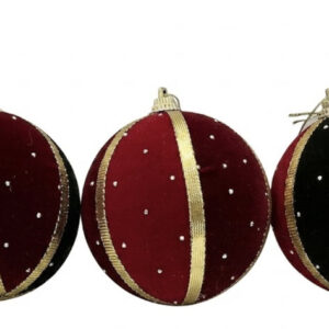 SET BOLA DOBLE COLOR P/ARBOL 3/1 8CM