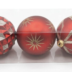 SET BOLA NAVIDAD C/DISEÑO 3/1 15CM