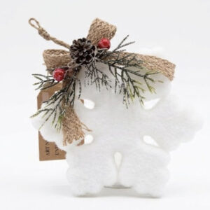 COPO DE NIEVE COLGANTE P/ARBOL 13.5X14CM