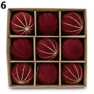 SET BOLA ROJA C/DIS VELVET 4/1 10CM