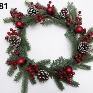 ADORNO CORONA NAVIDAD 50CM