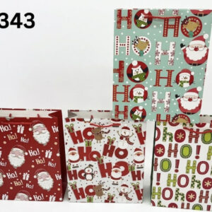 BOLSA PAPEL P/REGALO NAVIDAD 23X18X10CM
