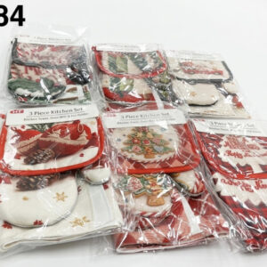 SET ACCESORIOS COCINA C/DIS NAVIDAD 3/1