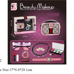 SET ACCESORIOS BELLEZA C/CARTERA+MAQUILLAJE CAJA