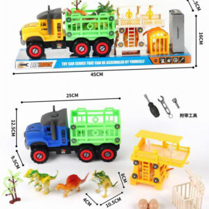 SET CAMION C/ACCESORIOS ANIMALES PLATAFORMA