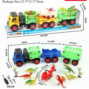 SET CAMION C/ACCESORIOS ANIMALES PLATAFORMA
