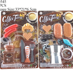 SET CAFÉ C/ACCESORIOS 33X21CM BLISTER