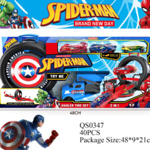 SET PISTA P/CARROS C/DISEÑO SUPERHEROE 2/1