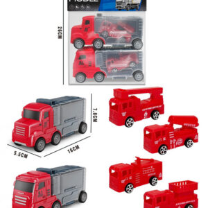 SET CAMION BOMBERO C/CARRITO 2/1 FUNDA