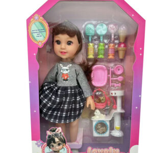 MUÑECA 14" C/ACCESORIOS CAJA
